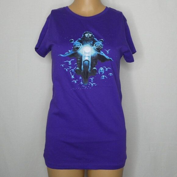 Teefury Harry Potter Hagrid Motorbike Owl T Shirt - Picture 2 of 5